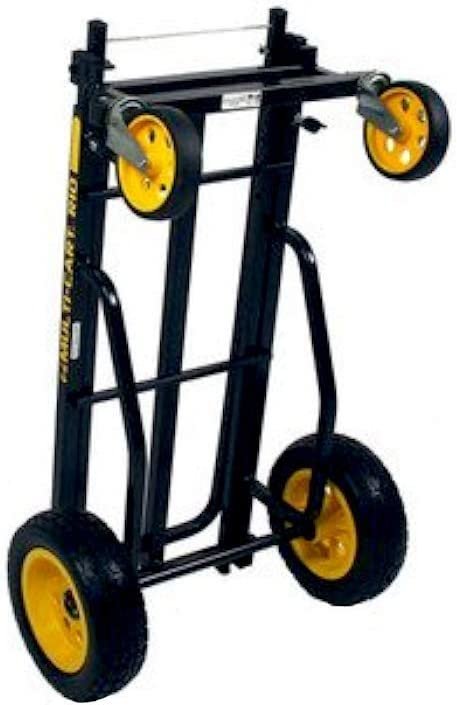 Rock-N-Roller R10RT (Max) 8-in-1 Folding Multi-Cart/Hand Truck/Dolly/Platform Cart/34" to 52" Telescoping Frame/500 lbs. Load Capacity, Black