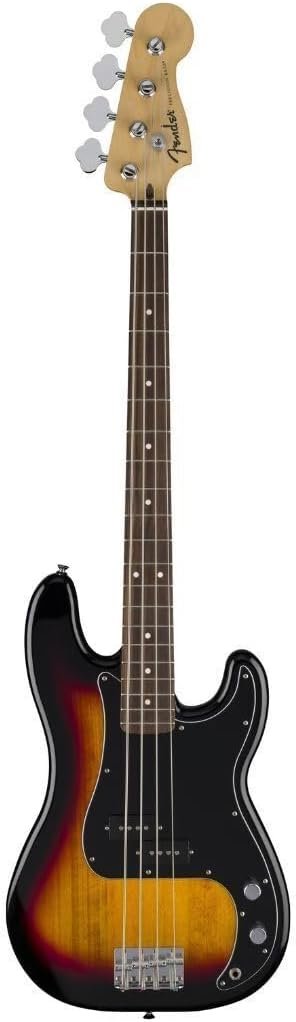 Fender Standard Precision Bass, Laurel Fingerboard, Black Pickguard, 3-Color Sunburst