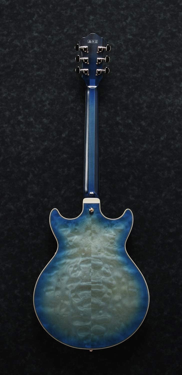 Ibanez AM93QM Artcore Expressionist Semi-Hollow Body Jet Blue Burst