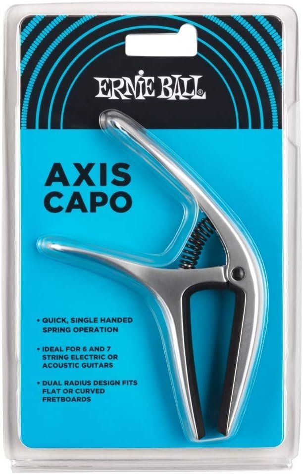 Ernie Ball Axis Dual Radius Capo, Silver Satin (P09601)