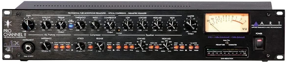 ART Pro Channel II Microphone Preamp/Compressor/EQ Professional Tube Based Selectable VU Metering