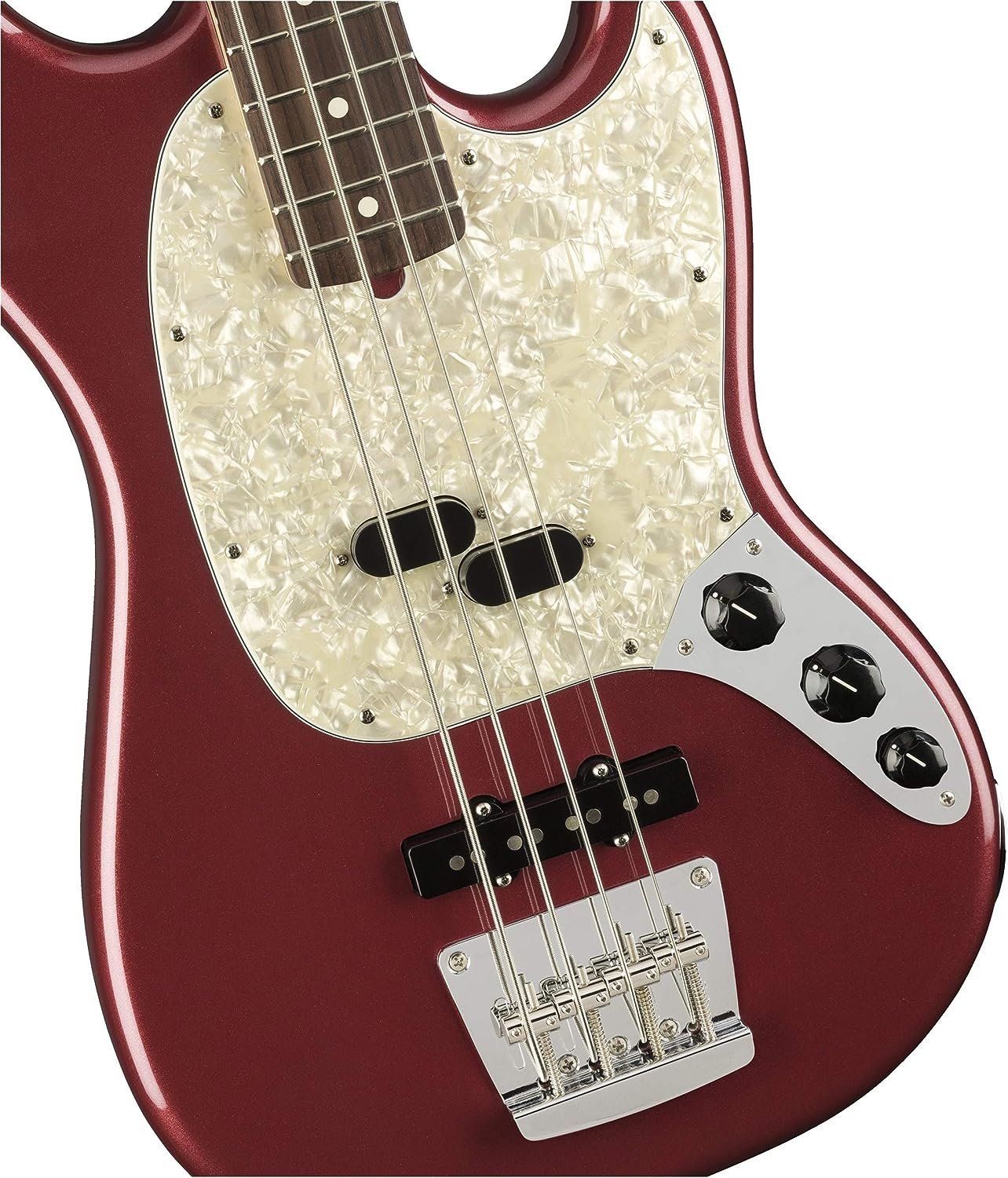 Fender American Performer Mustang Bass Rosewood Fingerboard, Aubergine