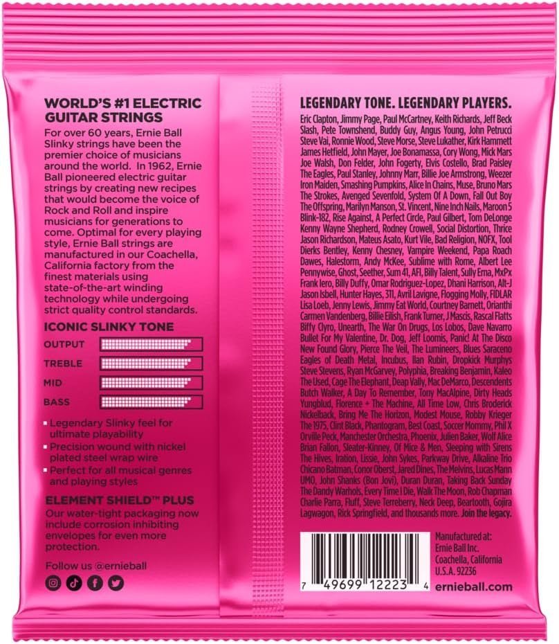 Ernie Ball Super Slinky Nickel Wound Electric Guitar Strings - 9-42 Gauge