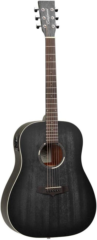 Tanglewood TWBBSDE Blackbird Acoustic Electric Dread Slope Shoulder Guitar - Black