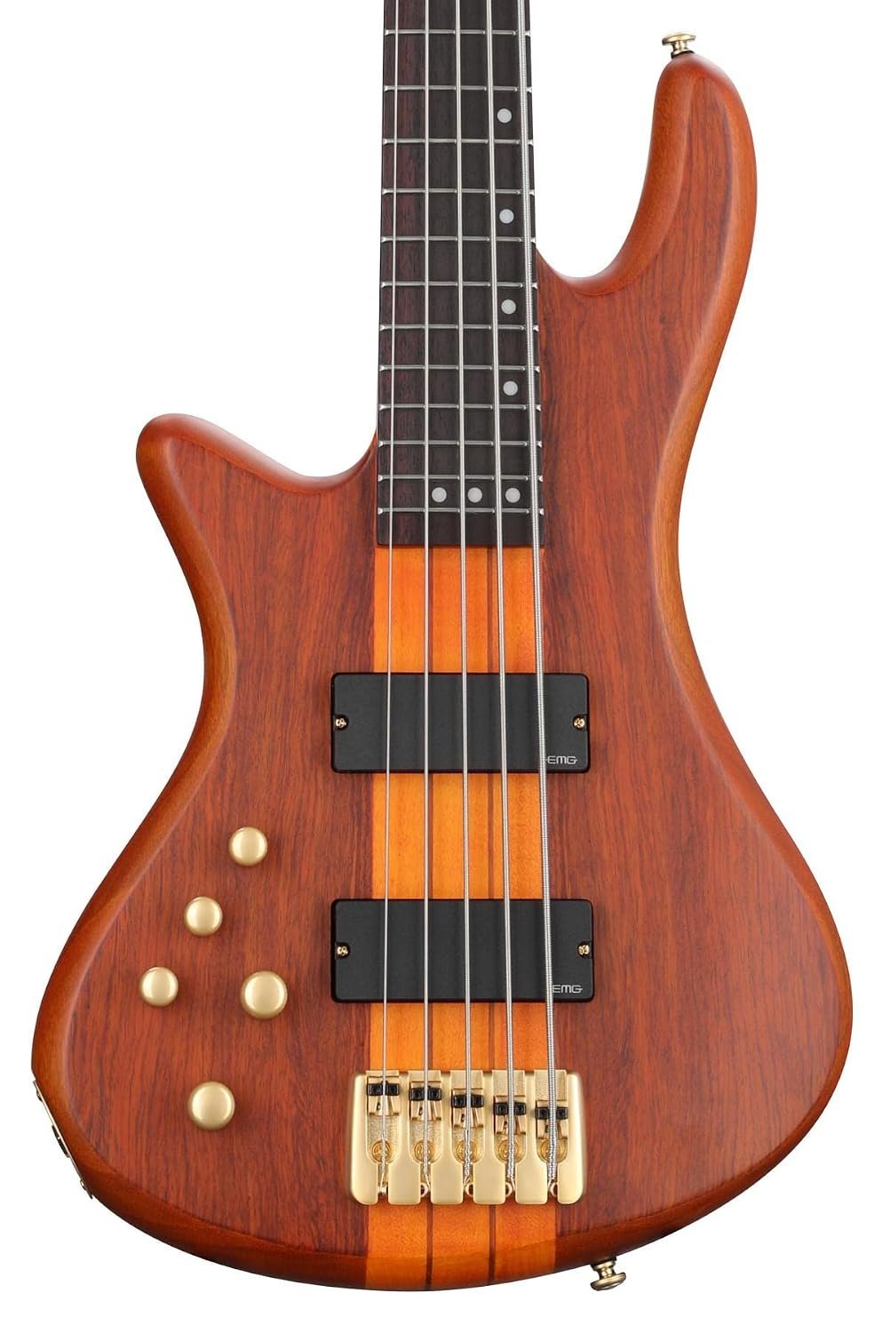Schecter Stiletto Studio 5 Left-handed Bass Guitar - Honey Satin