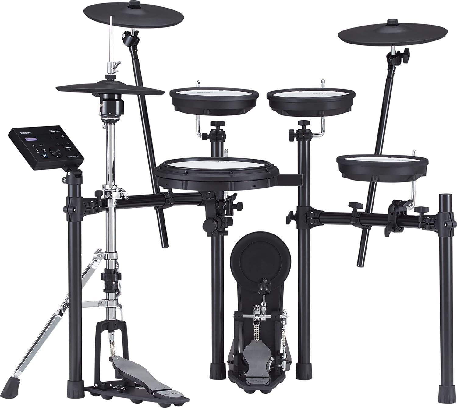 Roland TD-07KVX Electronic V-Drums Kit – with VH-10 Floating Hi-Hat and Best-Ever Cymbals – Bluetooth Audio & MIDI – 40 Free Melodics Lessons,Black