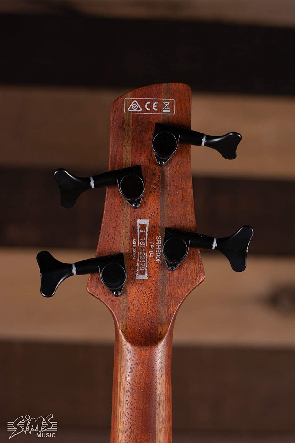 Ibanez SRH500F Fretless Acoustic-Electric Bass Guitar Flat Natural Browned Burst