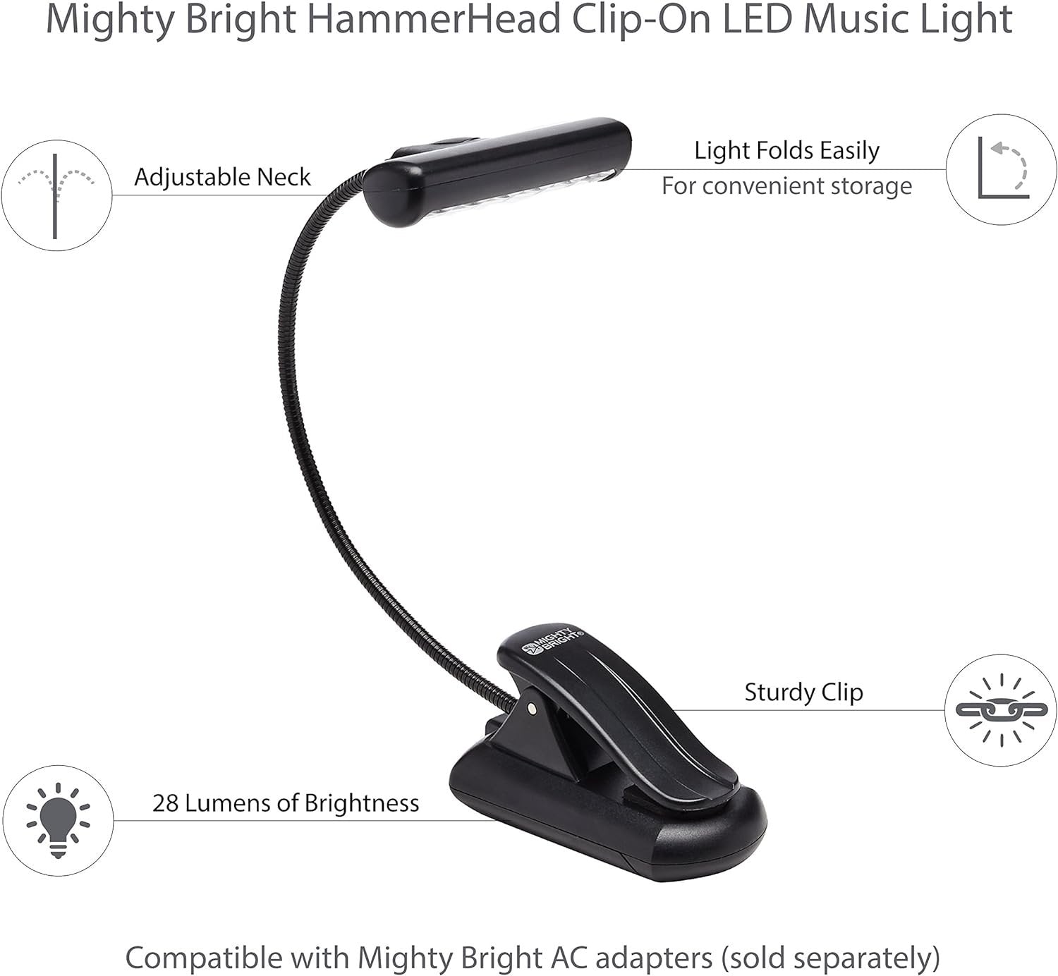 Mighty Bright 54810 Hammerhead Music Stand Light