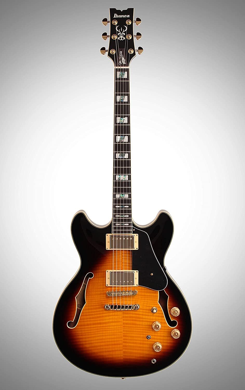 Ibanez JSM10 John Scofield Signature Semi-Hollowbody Electric Guitar Vintage Yellow Sunburst