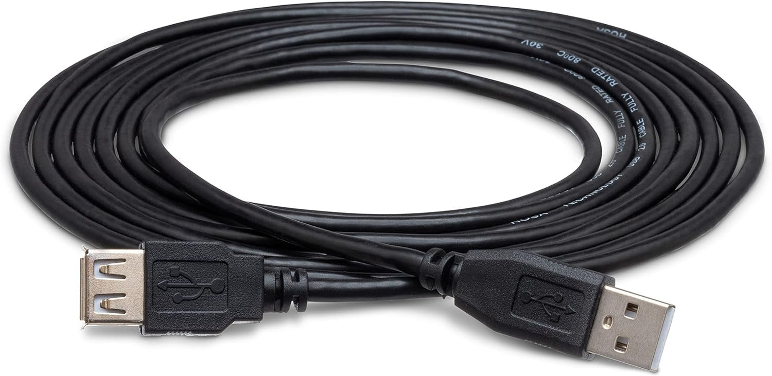 Hosa USB-210AF Type A to Type A High Speed USB Extension Cable, 10 Feet