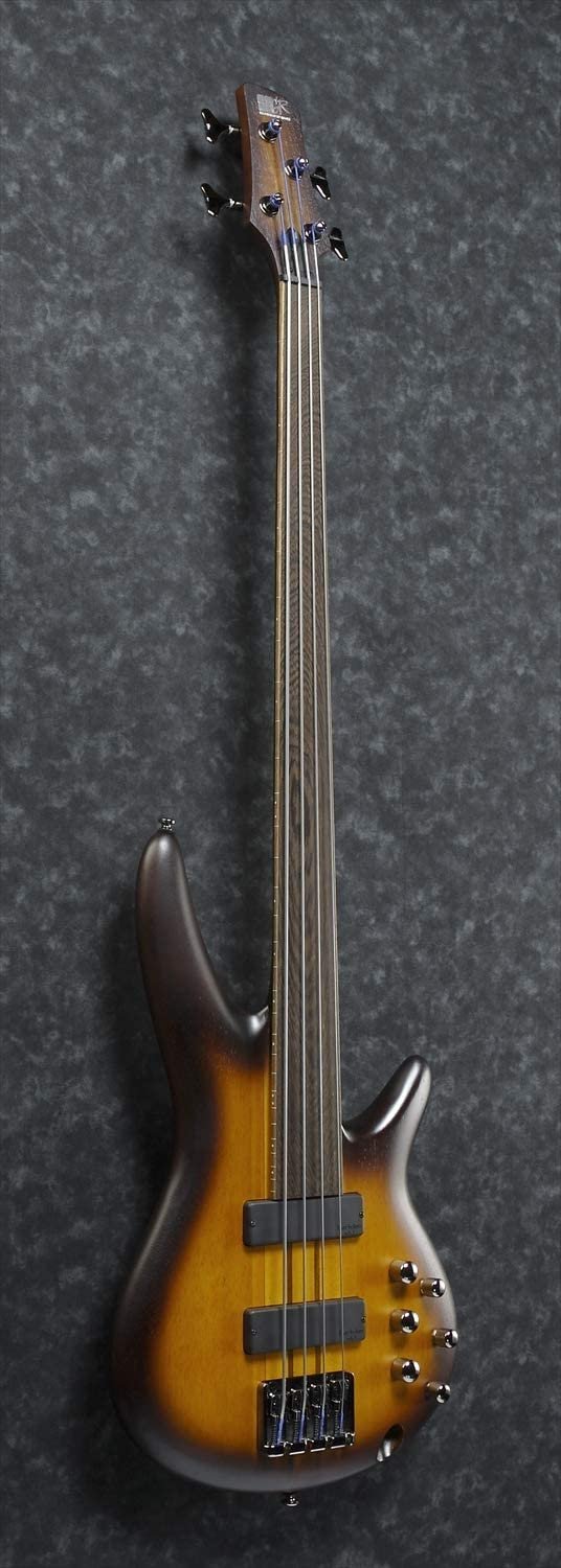 Ibanez SRF700 Portamento 4-String Fretless Electric Bass Flat Brown Burst Rosewood Fretboard