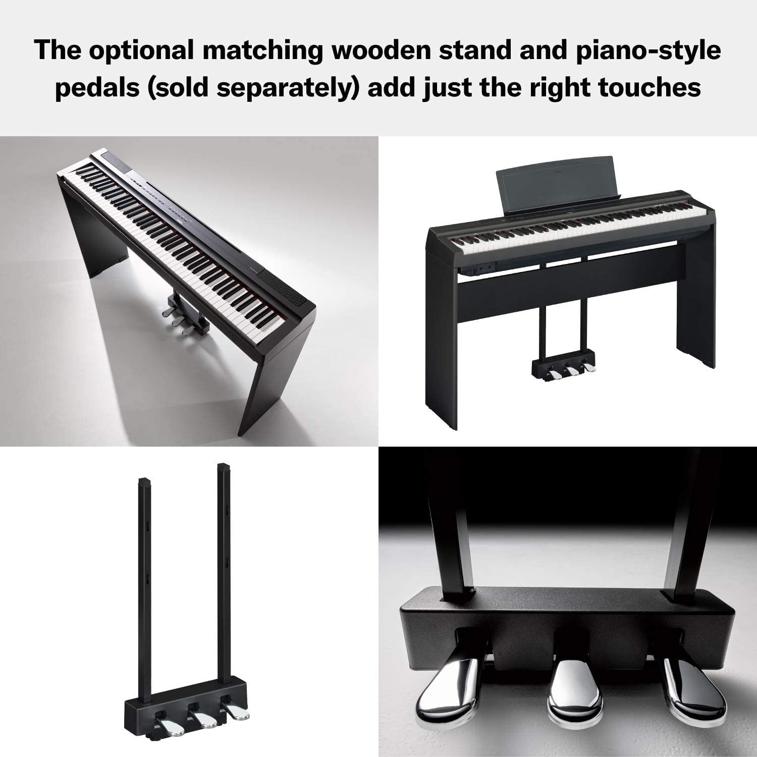 Yamaha P125A, 88-Key Weighted Action Digital Piano with Power Supply and Sustain Pedal, Black (P125AB)
