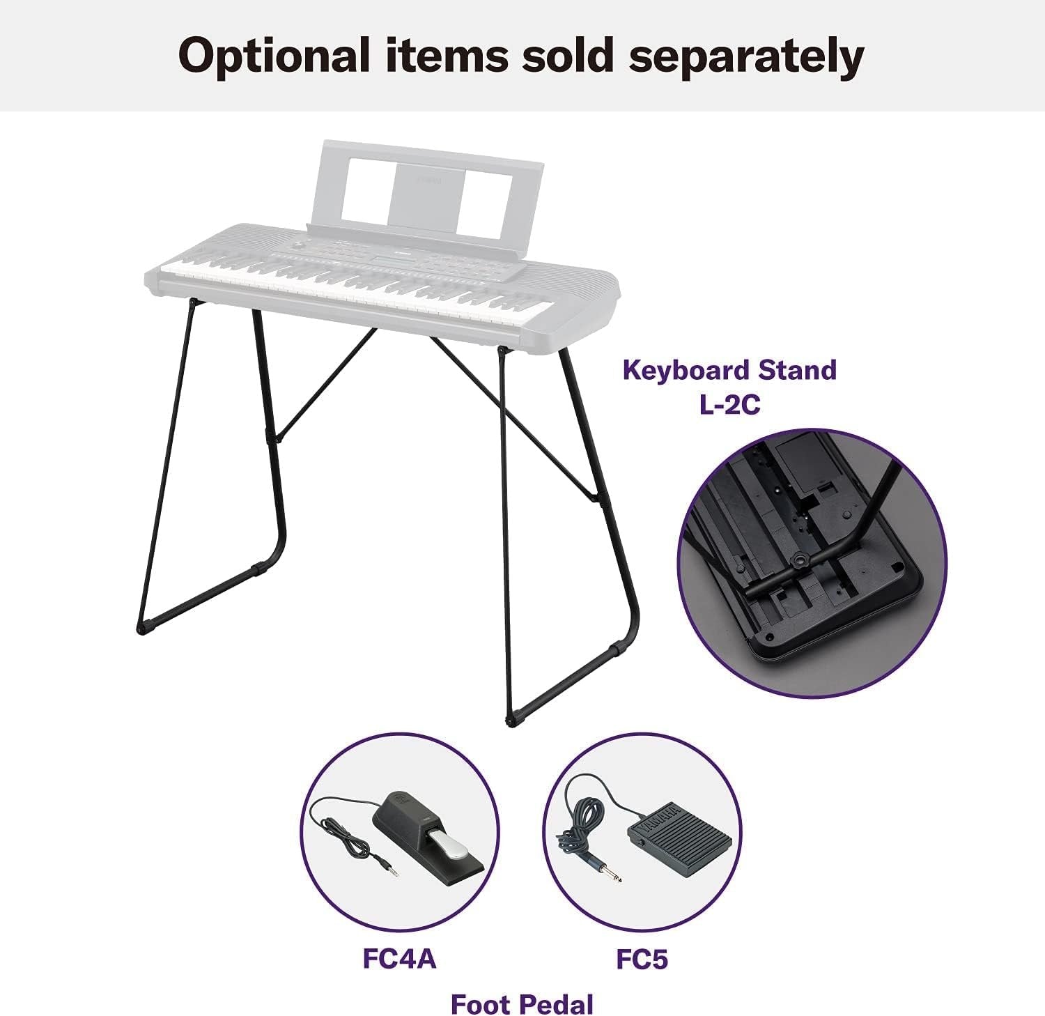 Yamaha, 61-Key PSR-E273 Portable Keyboard with PA130 Power Adapter, Black