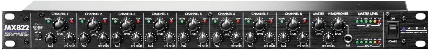 ART MX822 8-Channel Stereo Mixer