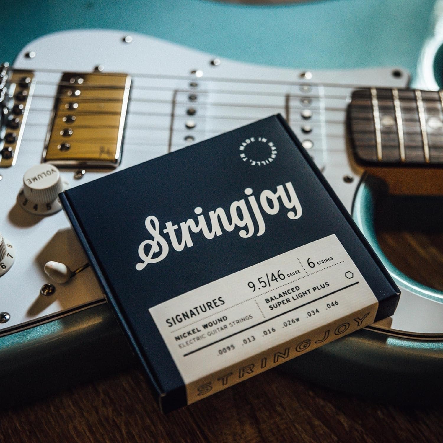 Stringjoy BAL95 Signature Nickel Electric Guitar Strings, (Balanced Super Light Plus Gauge - 9.5-46)