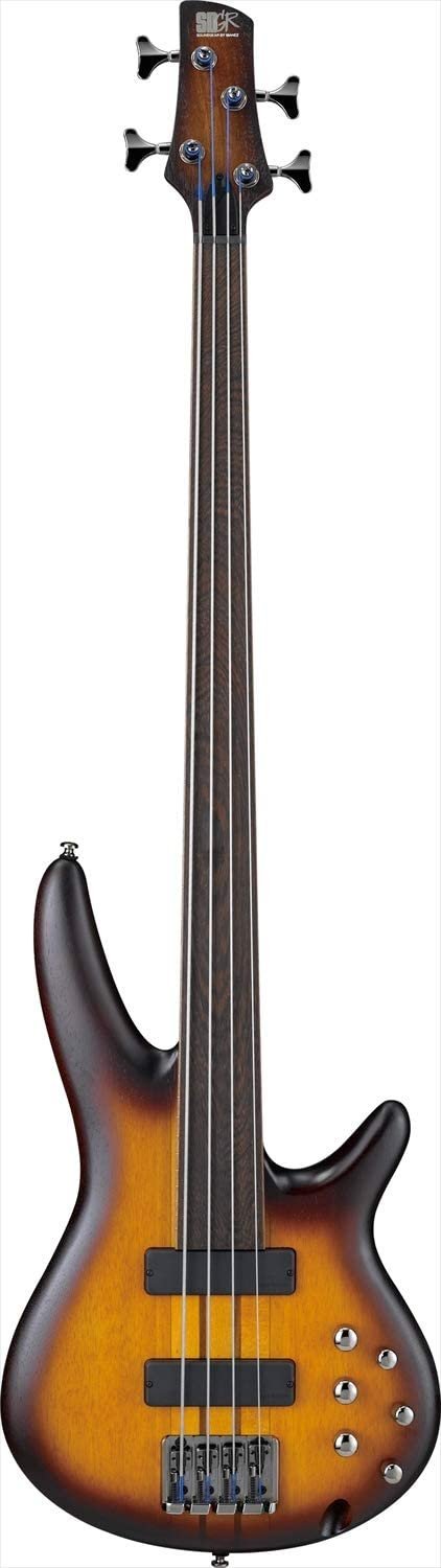 Ibanez SRF700 Portamento 4-String Fretless Electric Bass Flat Brown Burst Rosewood Fretboard