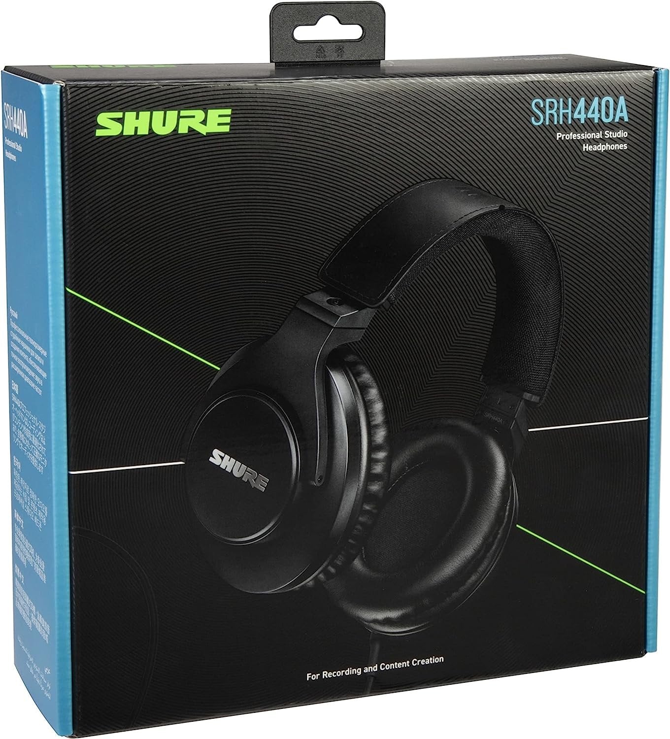 Shure SRH440A Over-Ear Wired Headphones for Monitoring & Recording, Professional Studio Grade, Enhanced Frequency Response, Work with All Audio Devices, Adjustable & Collapsible Design - 2022 Version