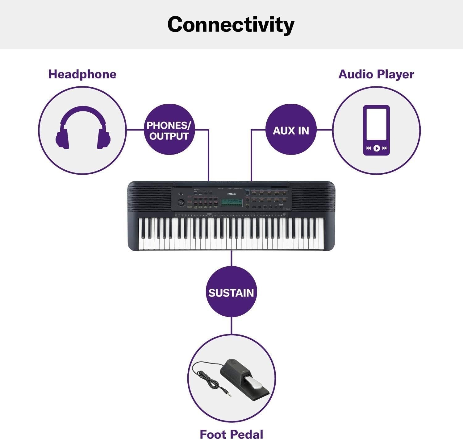 Yamaha PSR-E273 Portable Keyboard with PA130 Power Adapter