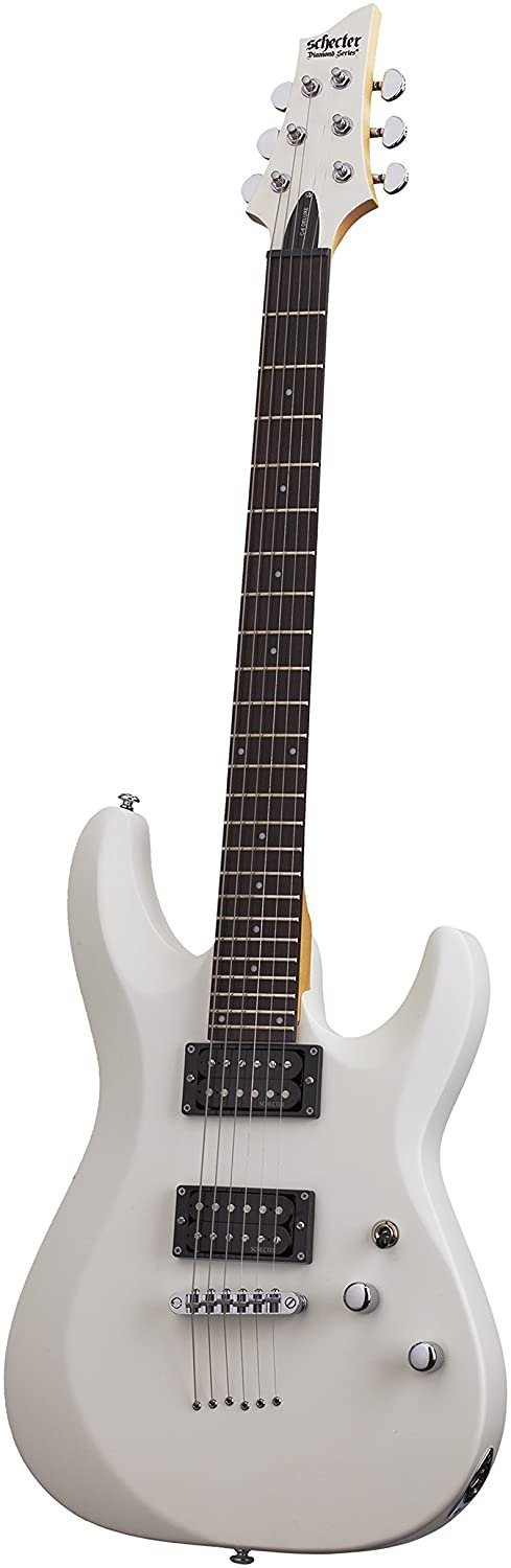 Schecter 432 C-6 Deluxe Solid-Body Electric Guitar, Satin White