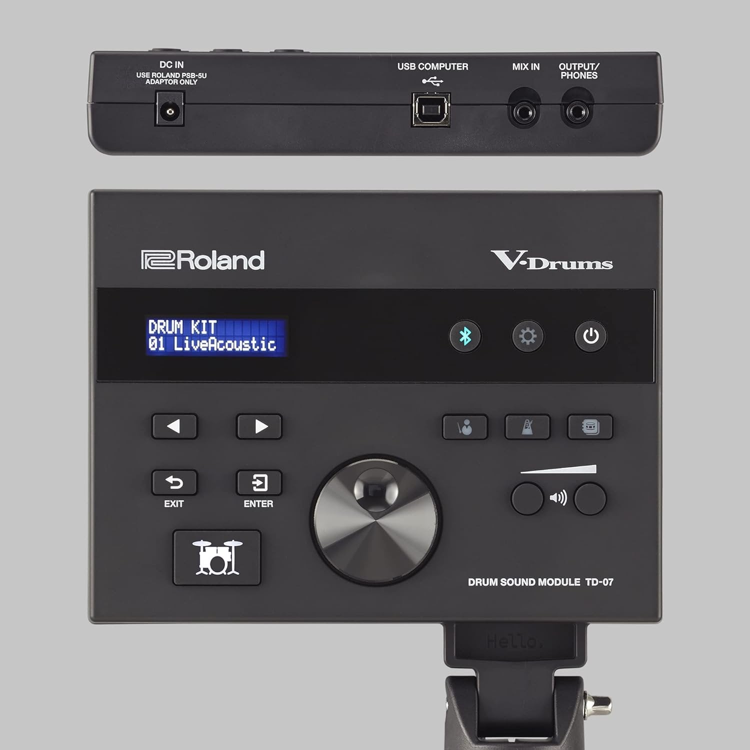 Roland TD-07KVX Electronic V-Drums Kit – with VH-10 Floating Hi-Hat and Best-Ever Cymbals – Bluetooth Audio & MIDI – 40 Free Melodics Lessons,Black