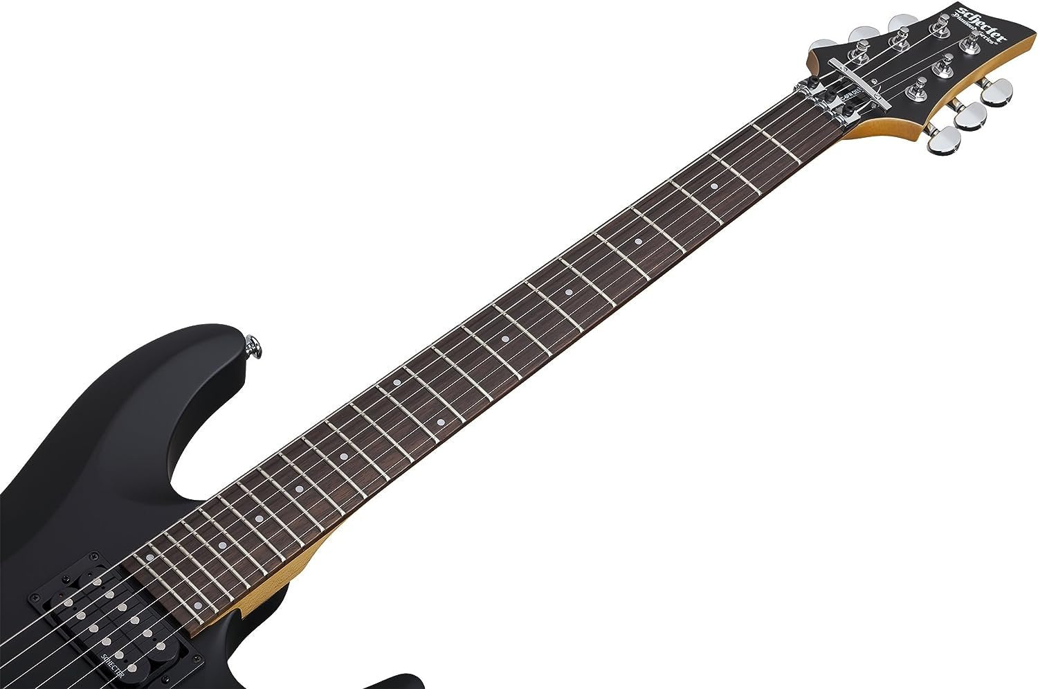 Schecter C-6 FR DELUXE Satin Black Solid-Body Electric Guitar, Satin Black