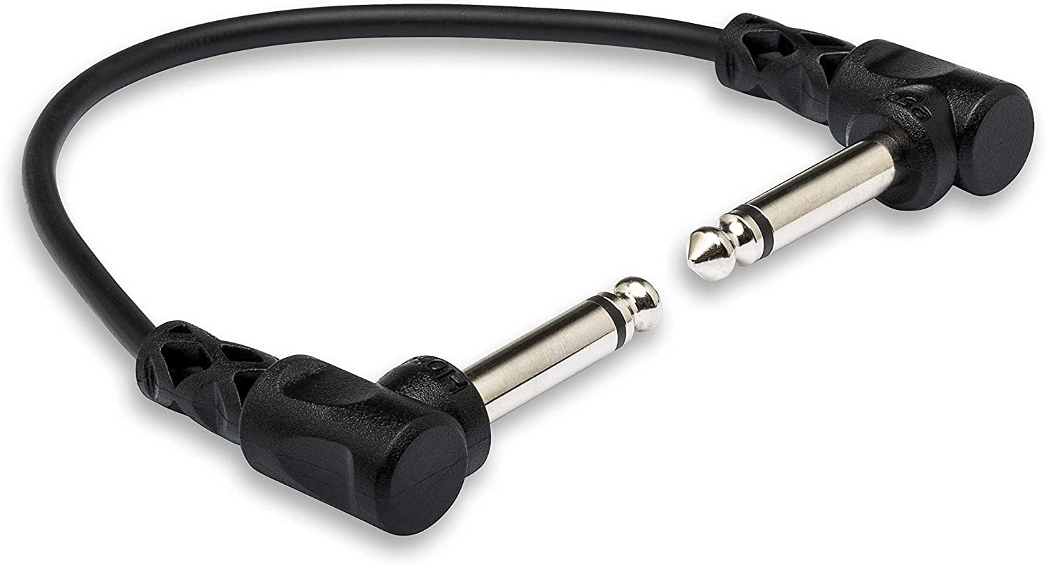 Hosa CFS-112 Molded Right Angled Guitar Patch Cable, 1 Foot