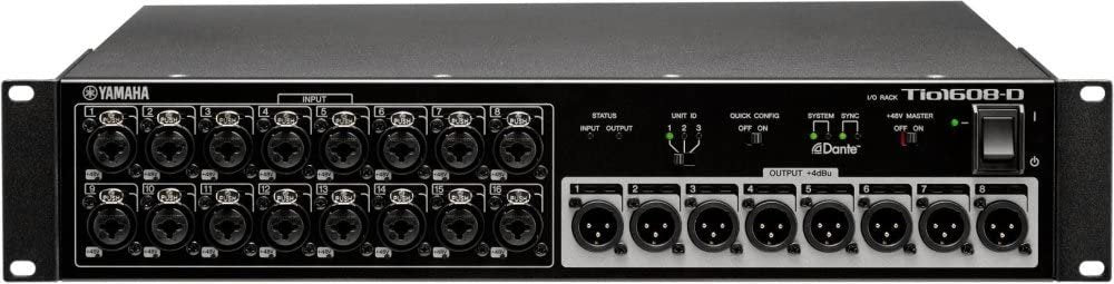 Yamaha Tio1608-D 16-Input, 8-Output Dante Stage Box for TF Series