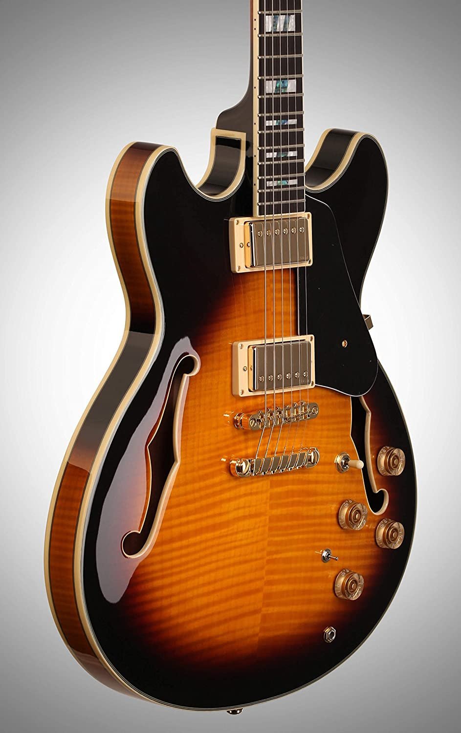 Ibanez JSM10 John Scofield Signature Semi-Hollowbody Electric Guitar Vintage Yellow Sunburst