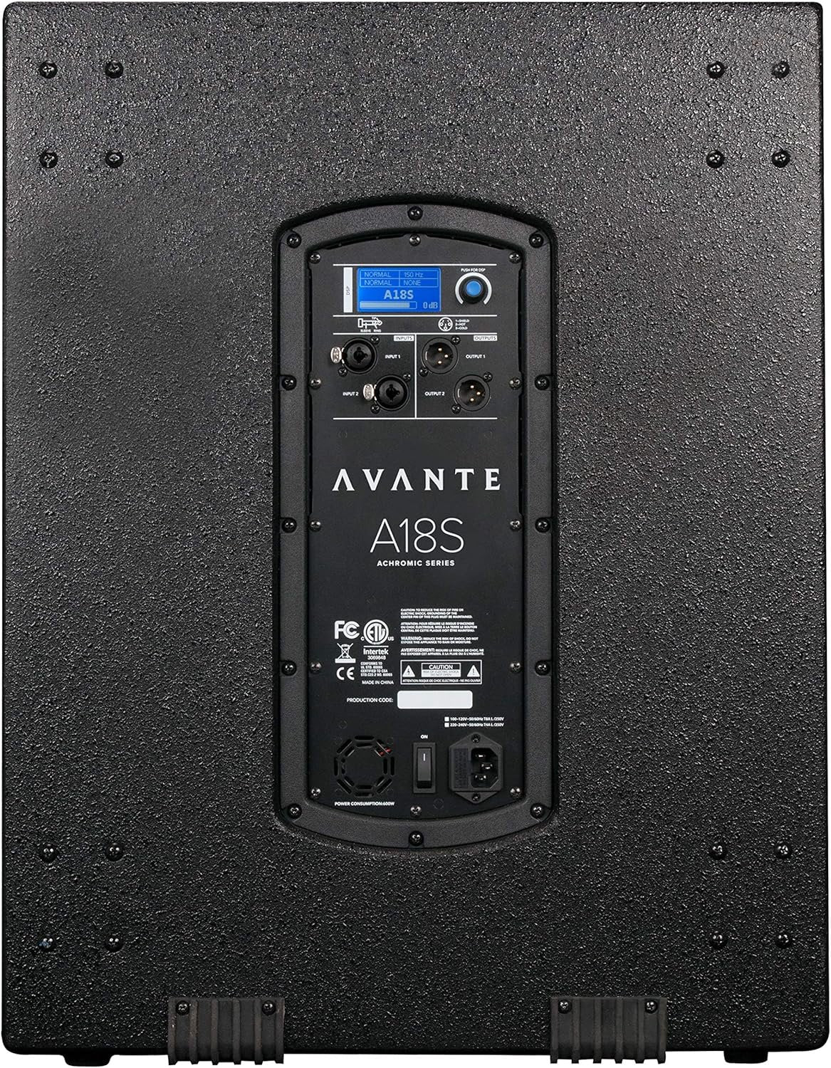 Avante A18S Active Subwoofer Speaker, Built-in Digital Signal Processing with LCD Screen (18")