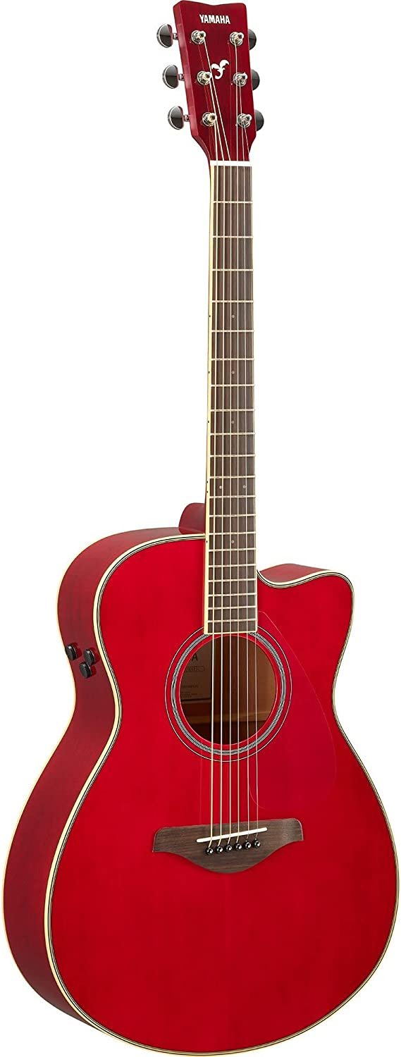 Yamaha FSC-TA Concert Cutaway Transacoustic Guitar w/ Chorus and Reverb, Ruby Red