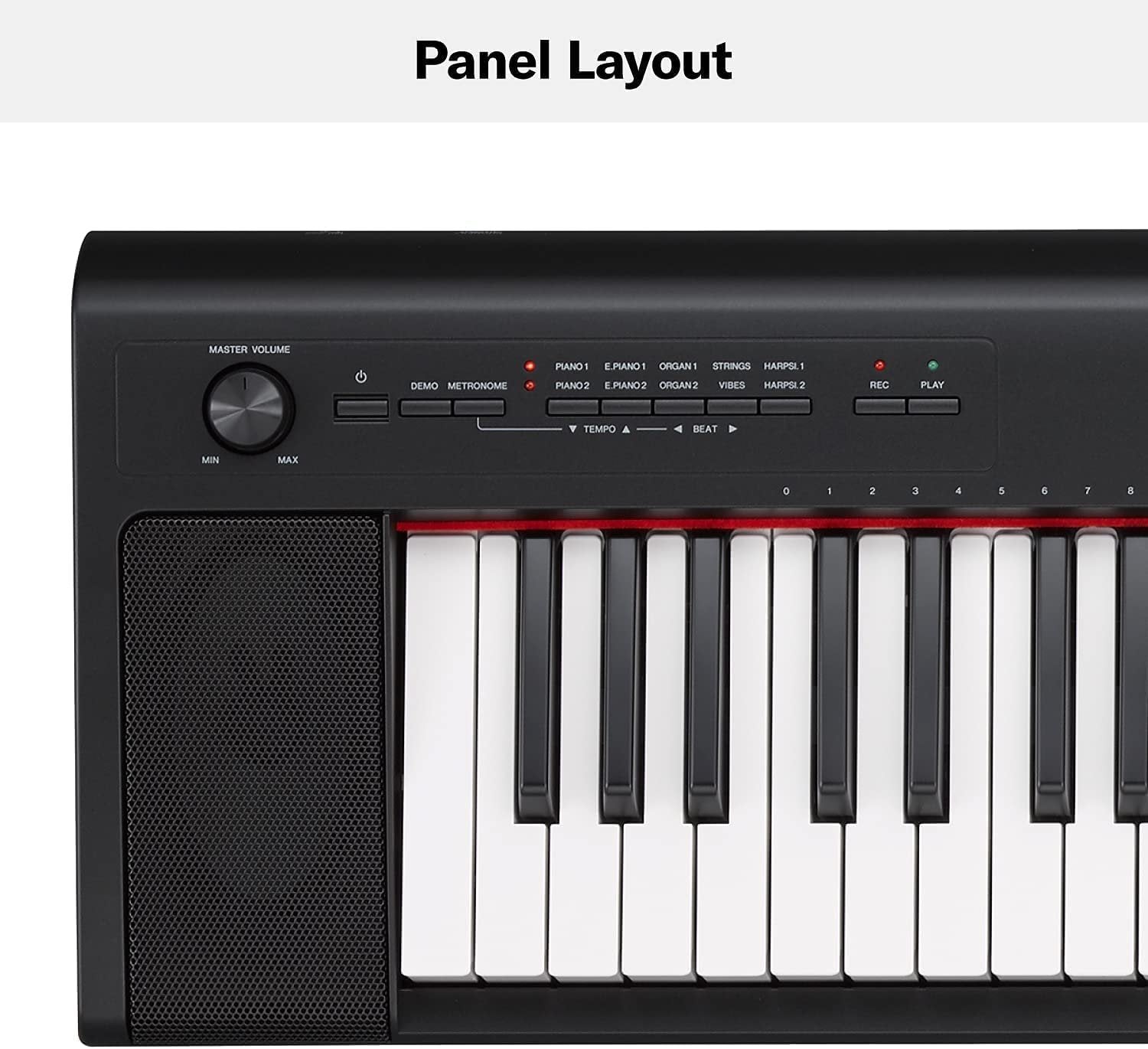 Yamaha NP32 76-Key Lightweight Portable Keyboard with PA130 Power Adapter, Black