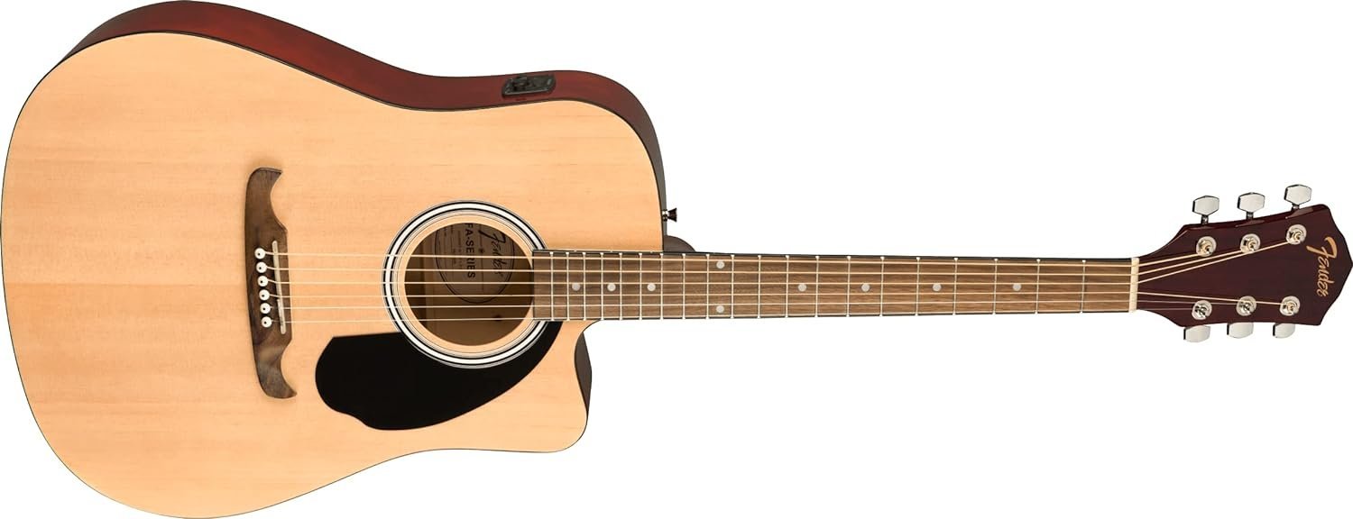 Fender FA-125CE Dreadnought Acoustic Guitar, with 2-Year Warranty, Natural