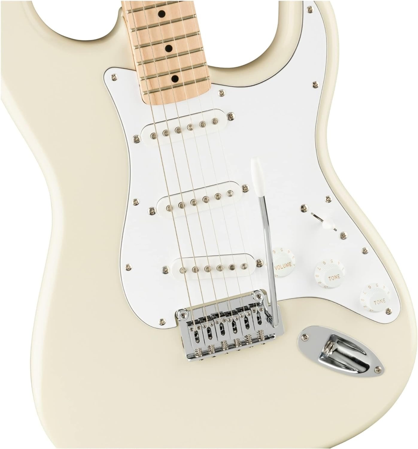 Squier Affinity Series Stratocaster Electric Guitar - Olympic White with Maple Fingerboard