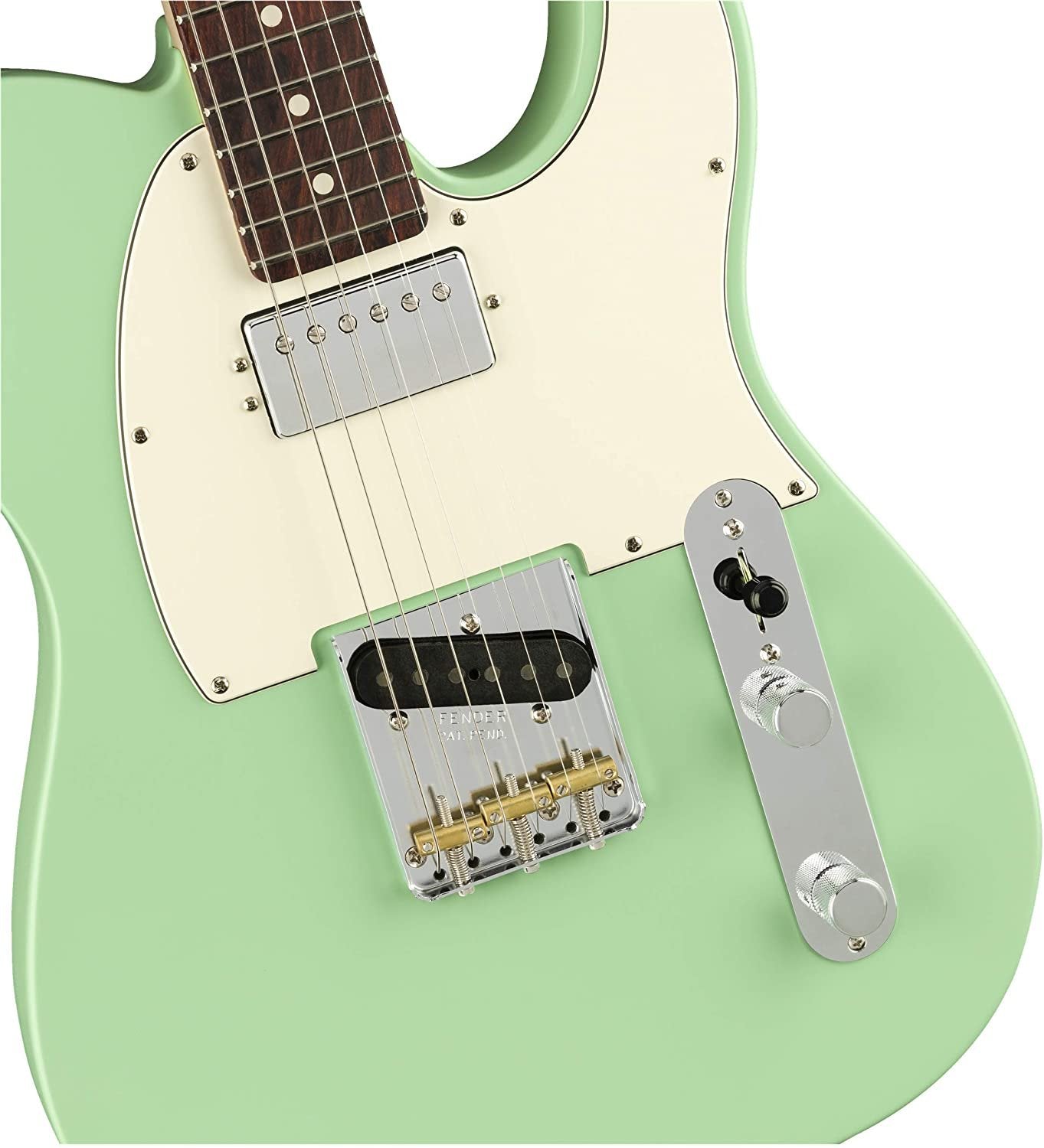 Fender American Performer Telecaster Hum Electric Guitar (Surf Green, Rosewood Fingerboard)