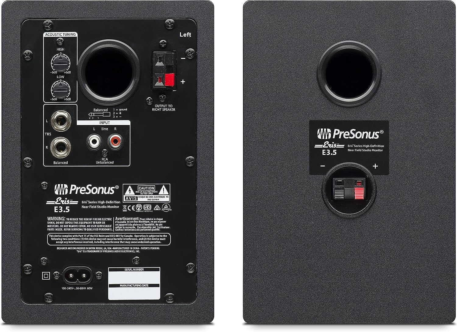 PreSonus Eris E3.5-3.5" Near Field Studio Monitors (Pair)