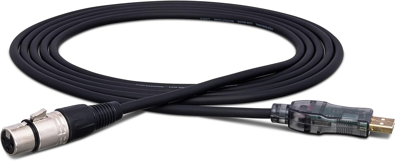 Hosa UXA-110 XLR3F Type A TRACKLINK USB Interface, 10 Feet (UXA110)
