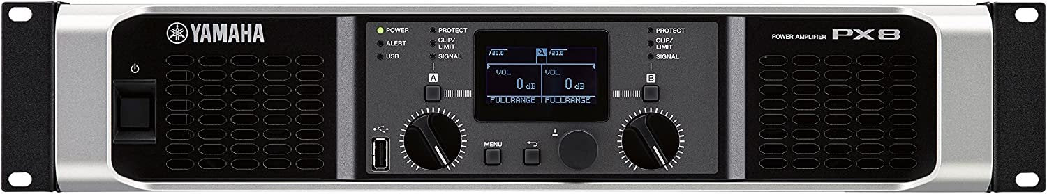 Yamaha PX8 Dual Channel 2x1050W Lightweight Power Amplifier w/ DSP