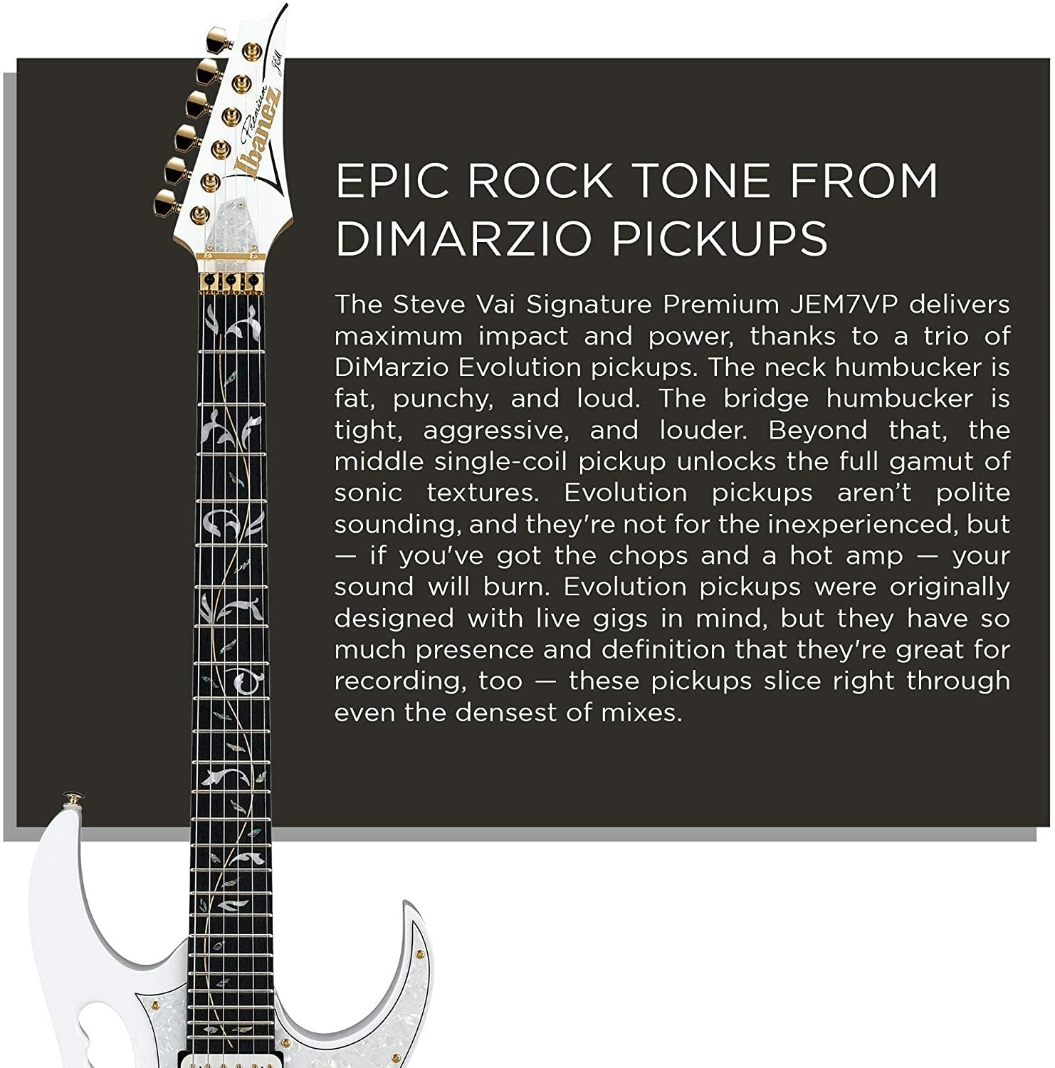 Ibanez Steve Vai Signature 6-String Electric Guitar White