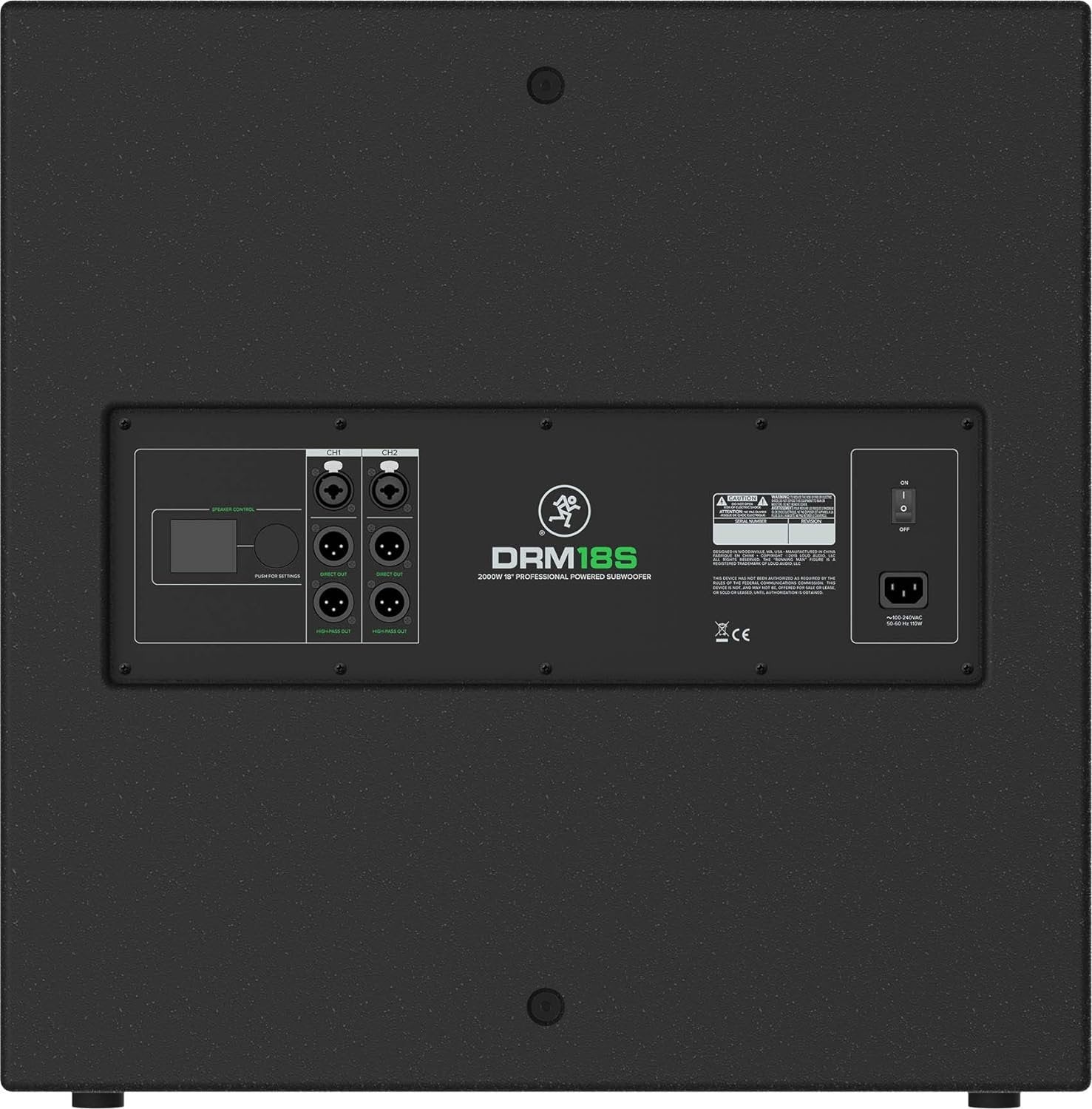 Mackie DRM Series, 18-Inch Stage Subwoofer with 2300W of Class-D power and DRM Control Dashboard - Black (DRM18S)