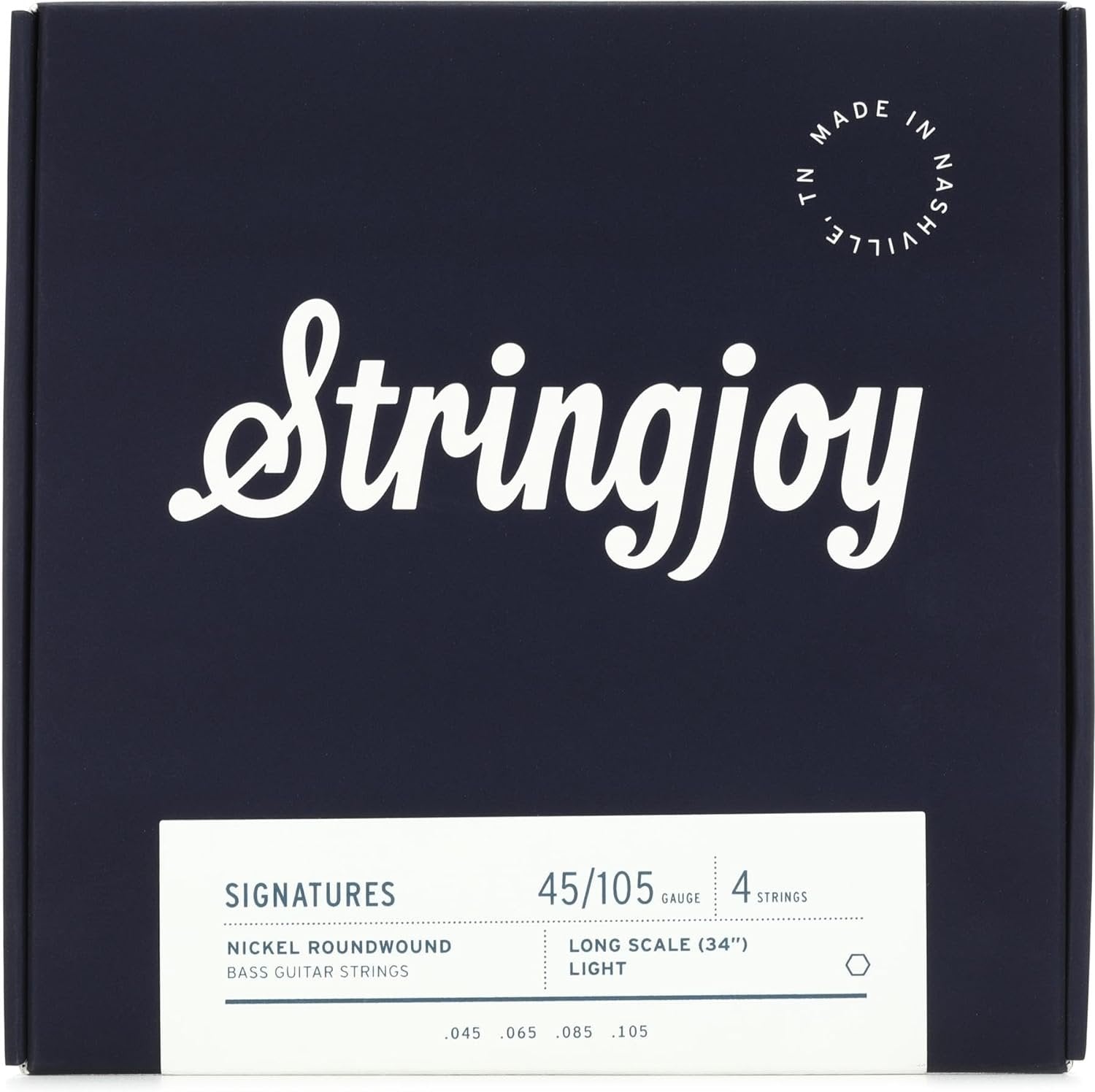 Stringjoy Signatures Nickel-wound Long Scale 4-string Bass Strings - Light Gauge (.045 -.105)
