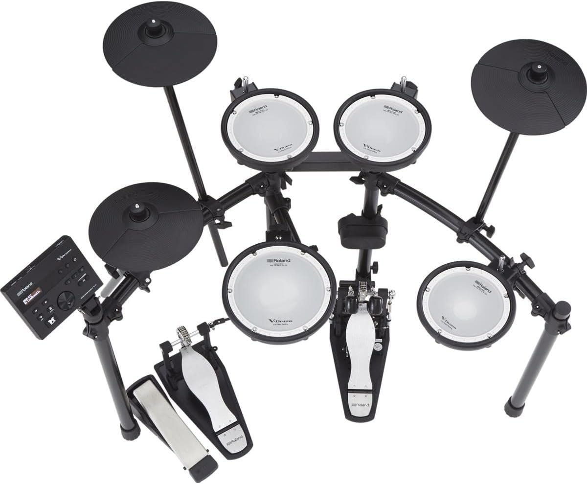 Roland TD-07DMK Electronic V-Drums Legendary Double-Ply All Mesh Head kit with Superior Expression and playability – Bluetooth Audio & MIDI – 40 Free Melodics Lessons, Black
