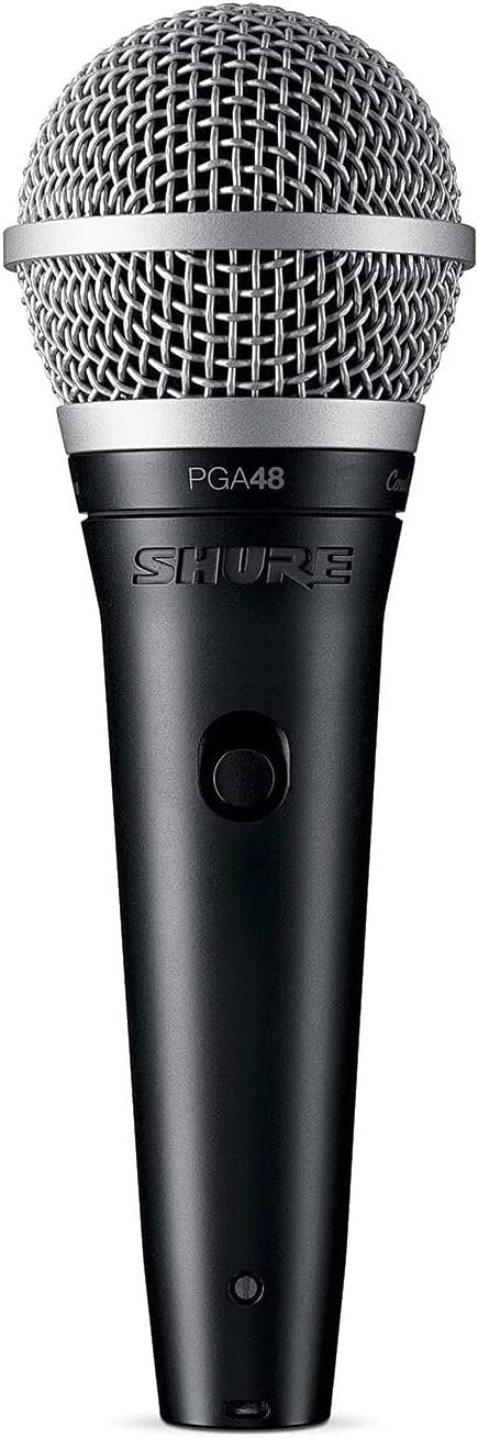 Shure PGA48 Dynamic Microphone - 15' XLR-to-XLR Cable, Stand Adapter and Zipper Pouch (PGA48-XLR)