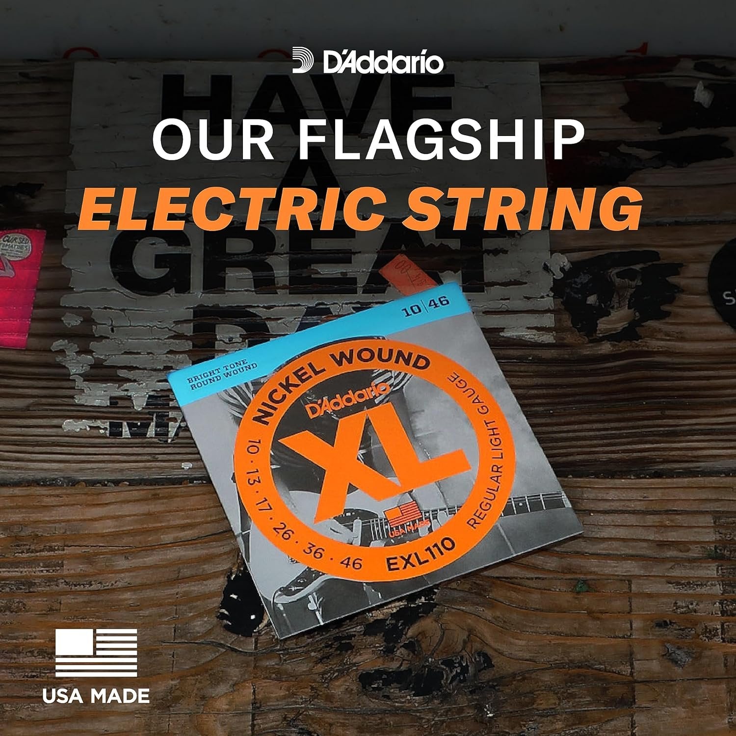 D'Addario Guitar Strings - XL Nickel Electric Guitar Strings - EXL110BT - Perfect Intonation, Consistent Feel, Reliable Durability - For 6 String Guitars - 10-46 Regular Light Balanced Tension