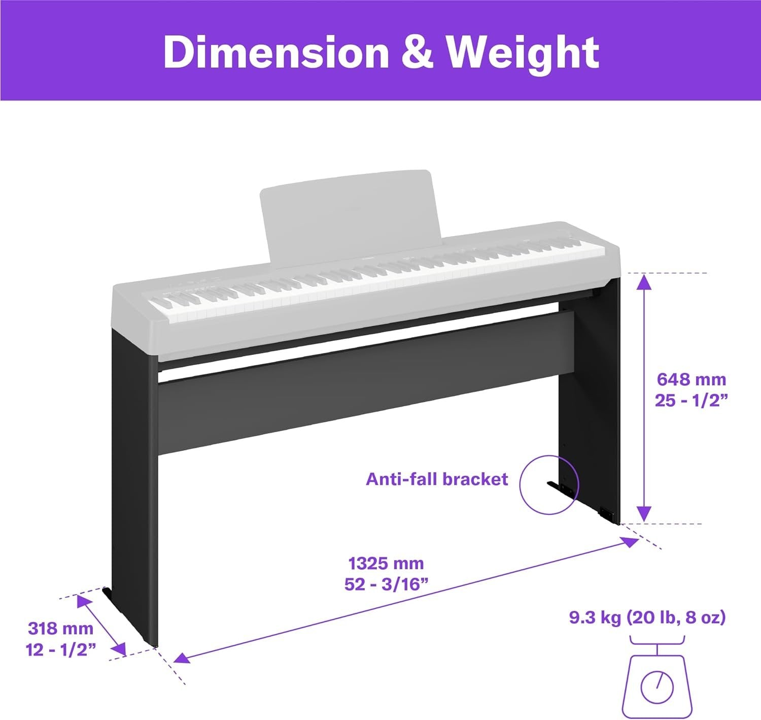 Yamaha Furniture Stand For P143B Digital Piano (L100B)