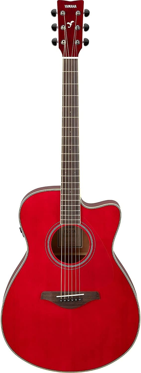 Yamaha FSC-TA Concert Cutaway Transacoustic Guitar w/ Chorus and Reverb, Ruby Red