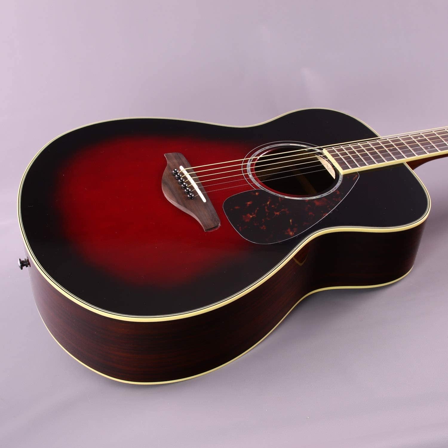 Yamaha FS830 Small Body Solid Top Acoustic Guitar, Dusk Sun Red