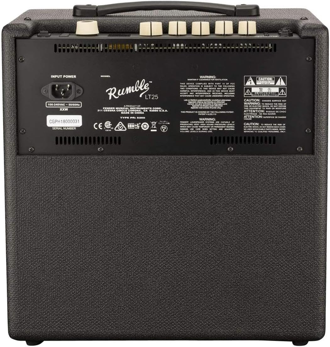Fender Rumble LT25 Bass Amplifier, black, with 2-Year Warranty