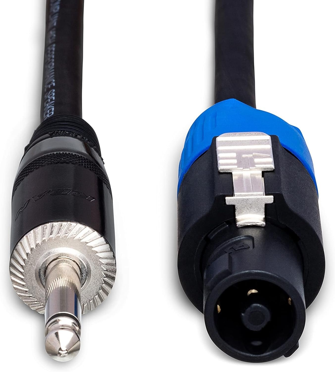 HOSA SKT Pro 14 Gauge Speaker Cables REAN speakOn to 1/4 in TS - (50 Feet) (Black)
