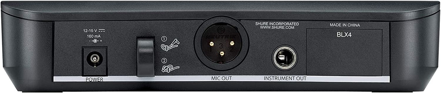 Shure BLX24/SM58 UHF Wireless Microphone System - Perfect for Church, Karaoke, Vocals - 14-Hour Battery Life, 300 ft Range | Includes SM58 Handheld Vocal Mic, Single Channel Receiver | J11 Band