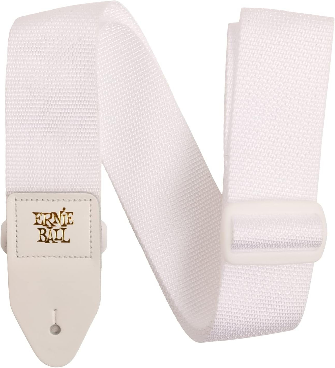 Ernie Ball Polypro Guitar Strap, White with White (P05350)